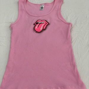 Rhinestone Boutique Rock & Roll Pink Tank